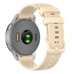 20mm xDfind Small Plaid Solid Color Silicone Watch Band(Beige)