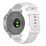 22mm xDfind Small Plaid Solid Color Silicone Watch Band(White)