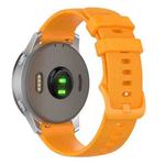 22mm xDfind Small Plaid Solid Color Silicone Watch Band(Orange)