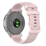22mm xDfind Small Plaid Solid Color Silicone Watch Band(Pink)