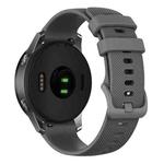 18mm For Garmin Venu 2S / Move 3S / Active S xDfind Small Plaid Solid Color Silicone Watch Band(Gray)