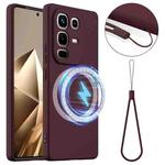 For Infinix Note 50 4G / 50 Pro 4G  Shockproof Silicone Magsafe Phone Case(Plum Color)