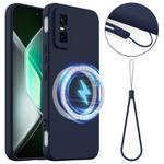 For Infinix GT 30 Pro Shockproof Silicone Magsafe Phone Case(Navy Blue)