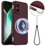 For Infinix GT 30 Pro Shockproof Silicone Magsafe Phone Case(Plum Color)