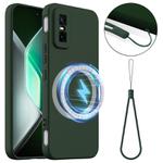 For Infinix GT 30 Pro Shockproof Silicone Magsafe Phone Case(Dark Green)