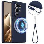 For Infinix Note 50 Pro+ Shockproof Silicone Magsafe Phone Case(Navy Blue)