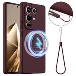 For Infinix Note 50 Pro+ Shockproof Silicone Magsafe Phone Case(Plum Color)