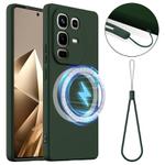 For Infinix Note 50 Pro+ Shockproof Silicone Magsafe Phone Case(Dark Green)