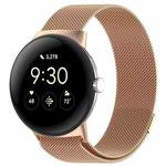 For Google Pixel Watch 3 45mm xDfind Milanese Metal Magnetic Watch Band(Rose Gold)