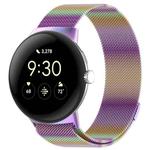 For Google Pixel Watch 3 45mm xDfind Milanese Metal Magnetic Watch Band(Colorful)