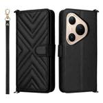 For Huawei Pura 80 Pro 5G / 80 Pro+ 5G Multifunctional 6-Card Slots Leather Phone Case with Wrist Strap(Black)