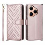 For Huawei Pura 80 5G Multifunctional 6-Card Slots Leather Phone Case with Wrist Strap(Pink)