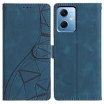 For Redmi Note 12 4G Triangles Embossed Leather Phone Case(Blue)