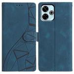 For Redmi 13 4G Triangles Embossed Leather Phone Case(Blue)