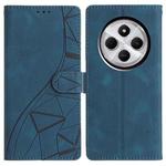 For Redmi 14C 4G / A3 Pro 4G Triangles Embossed Leather Phone Case(Blue)
