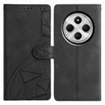 For Redmi 14C 4G / A3 Pro 4G Triangles Embossed Leather Phone Case(Black)