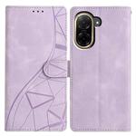 For Redmi A5 4G 171.7mm Triangles Embossed Leather Phone Case(Purple)