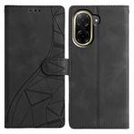For Redmi A5 4G 171.7mm Triangles Embossed Leather Phone Case(Black)