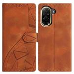 For Redmi A5 4G 171.7mm Triangles Embossed Leather Phone Case(Brown)