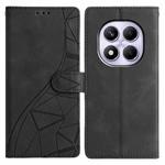 For Redmi Note 14 Pro 5G Triangles Embossed Leather Phone Case(Black)
