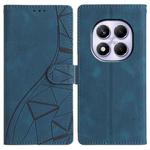 For Redmi Note 14 Pro 4G Triangles Embossed Leather Phone Case(Blue)