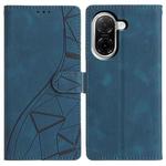 For Redmi A5 4G 173.3mm Triangles Embossed Leather Phone Case(Blue)
