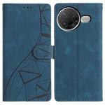 For Redmi K80 / K80 Pro Triangles Embossed Leather Phone Case(Blue)
