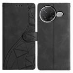 For Redmi K80 / K80 Pro Triangles Embossed Leather Phone Case(Black)
