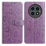 For OnePlus 13 Daisy Embossed Leather Phone Case(Light Purple)