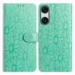 For Sony Xperia 10 VI Daisy Embossed Leather Phone Case(Green)