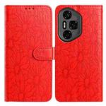For Honor 300 Daisy Embossed Leather Phone Case(Red)