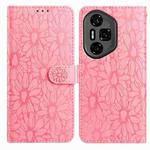 For Honor 300 Daisy Embossed Leather Phone Case(Pink)