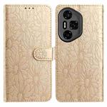 For Honor 300 Daisy Embossed Leather Phone Case(Gold)