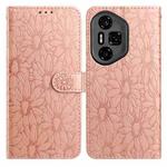 For Honor 300 Daisy Embossed Leather Phone Case(Rose Gold)