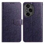 For Honor 300 Daisy Embossed Leather Phone Case(Dark Purple)