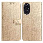 For Honor 200 Daisy Embossed Leather Phone Case(Gold)