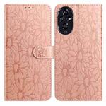 For Honor 200 Daisy Embossed Leather Phone Case(Rose Gold)