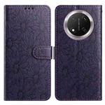 For Honor X9c Daisy Embossed Leather Phone Case(Dark Purple)