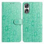 For Honor 90 Daisy Embossed Leather Phone Case(Green)