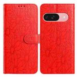 For Google Pixel 10 Daisy Embossed Leather Phone Case(Red)