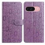 For Google Pixel 10 Daisy Embossed Leather Phone Case(Light Purple)