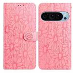 For Google Pixel 10 Pro Daisy Embossed Leather Phone Case(Pink)