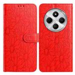 For Redmi 14C Daisy Embossed Leather Phone Case(Red)