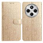 For Redmi 14C Daisy Embossed Leather Phone Case(Gold)