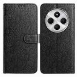 For Redmi 14C Daisy Embossed Leather Phone Case(Black)