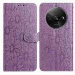 For Redmi A3 Daisy Embossed Leather Phone Case(Light Purple)