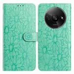 For Redmi A3 Daisy Embossed Leather Phone Case(Green)