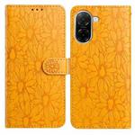 For Redmi A5 4G 173.3mm Daisy Embossed Leather Phone Case(Yellow)