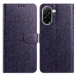 For Redmi A5 4G 173.3mm Daisy Embossed Leather Phone Case(Dark Purple)