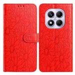 For Redmi Note 14 Pro 5G Daisy Embossed Leather Phone Case(Red)